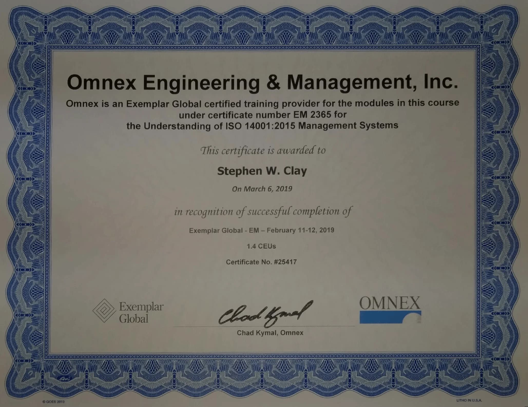 ISO 14001:2015 Management Systems